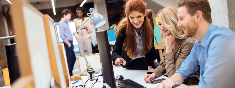 People at a computer