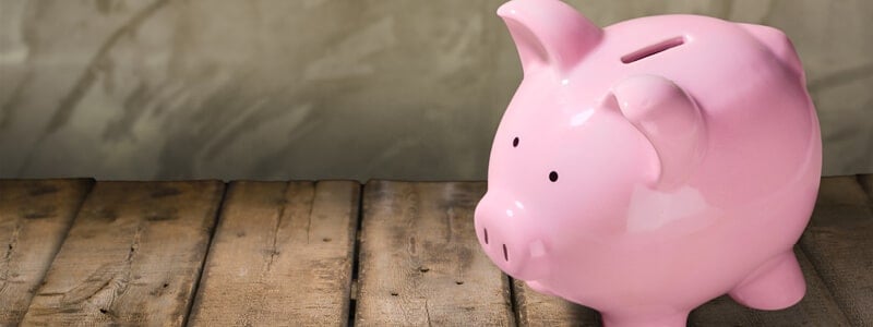 A piggy bank in pink