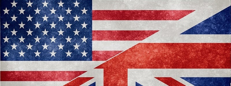 USA and UK flags