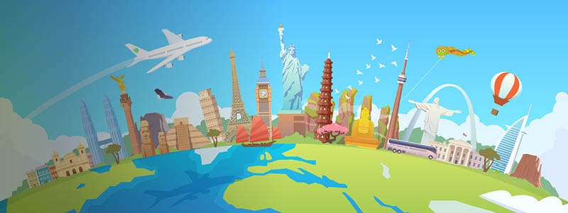 An illustrated globe