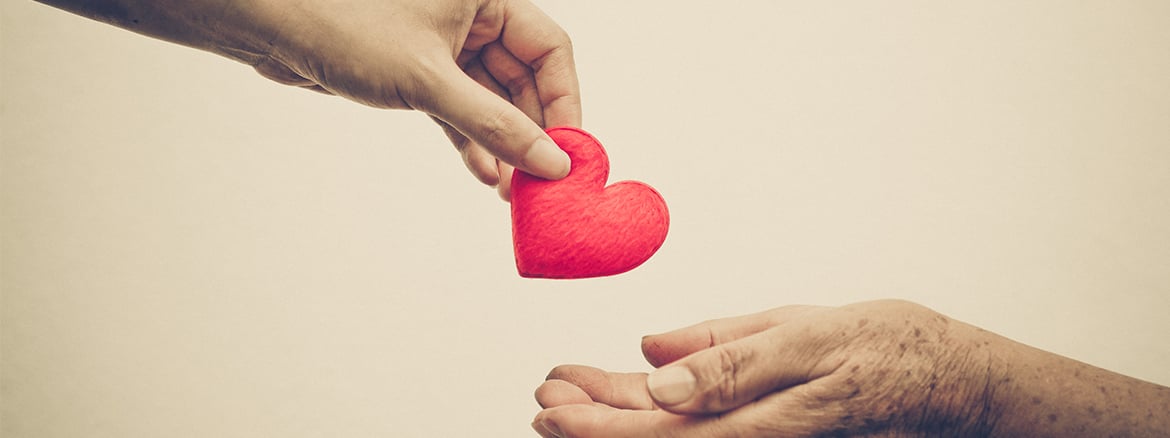 A heart in two hands