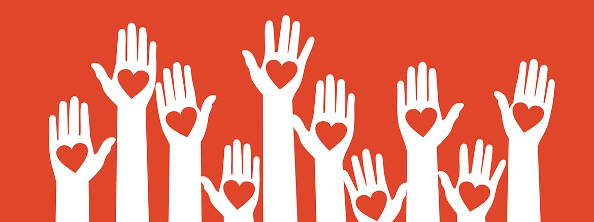 lots of hands in the air