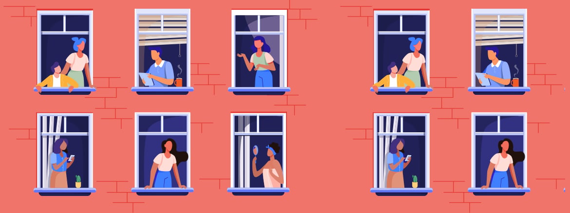 People at windows